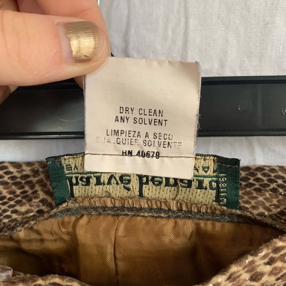 Vintage Harve Benard Benard Holtzman High Rise Women's Brown Faux Snakeskin - Picture 6 of 8